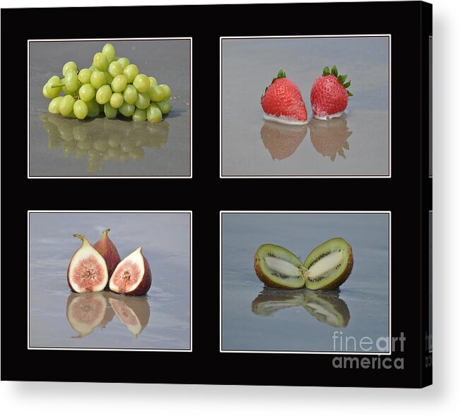 Fruit Photography Acrylic Print featuring the photograph Fruitscapes Collage Three by Josephine Cohn