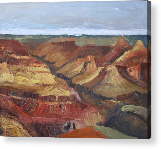 Landscape Acrylic Print featuring the painting Grand Canyon I by Stephen Degan