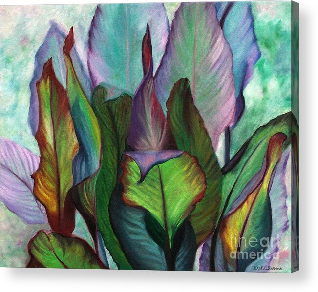 Botanical Acrylic Print featuring the painting Paradise by Jeanette Sthamann