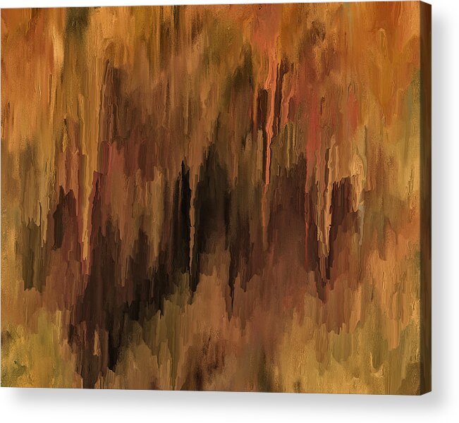 Abstract Acrylic Print featuring the painting The Cave by Michael Pickett