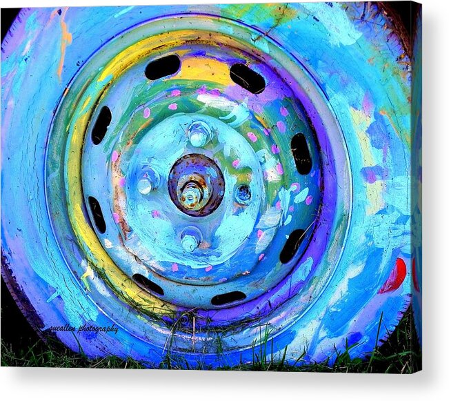  Wheel Acrylic Print featuring the photograph Wheels of Free Birds by Sue Rosen