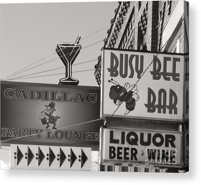 Bar Acrylic Print featuring the photograph Barhopping Cadillac Style 1 by Lee Craig