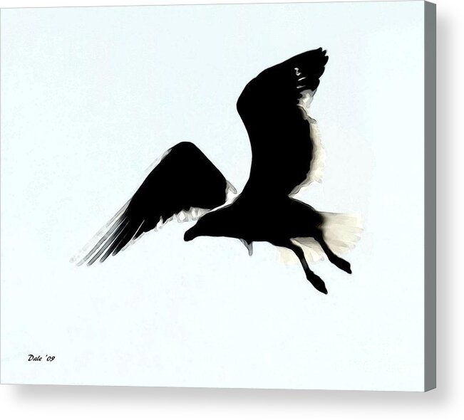 Seabirds Acrylic Print featuring the digital art Flying High by Dale  Ford