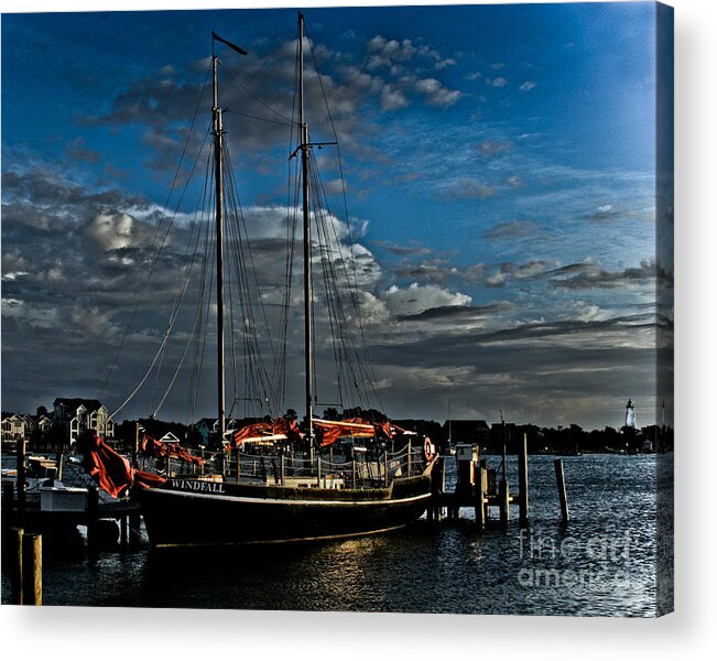 Ocrakoke Acrylic Print featuring the photograph Ready to Sail by Ronald Lutz