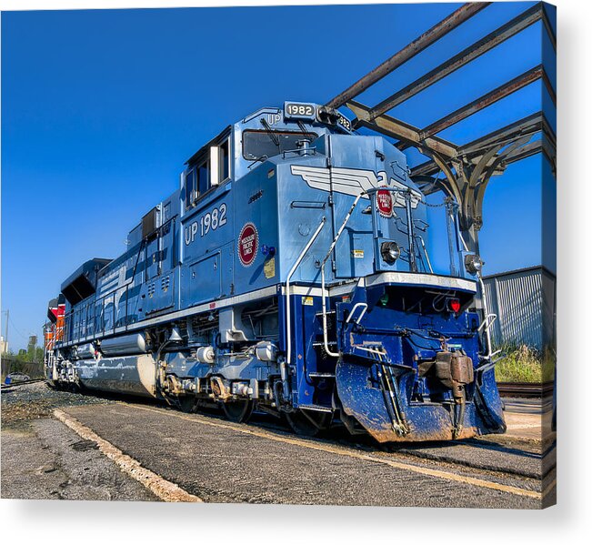 Railroad Acrylic Print featuring the photograph Blue on Blue by Tim Stanley
