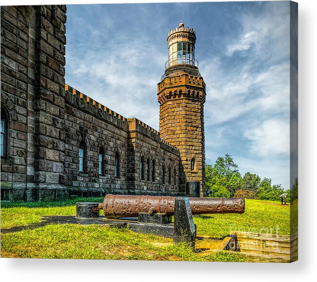 Historic Acrylic Print featuring the photograph Cannon at Navesink by Nick Zelinsky Jr
