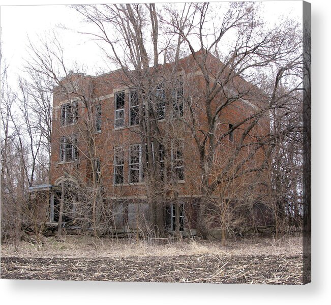 Abandon School Acrylic Print featuring the photograph Consolidated School District by Gary Gunderson