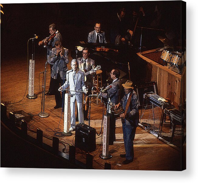 Roy Acuff Acrylic Print featuring the photograph Roy Acuff at the Grand Ole Opry by Jim Mathis