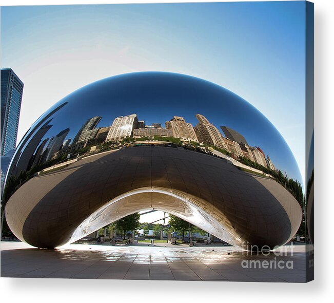 Art Acrylic Print featuring the photograph The Bean's Early Morning Reflections by David Levin