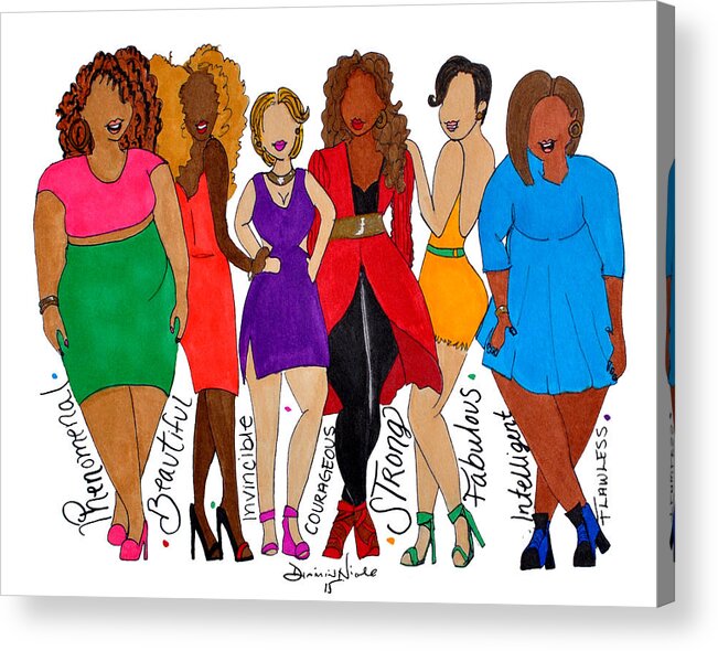 Body Image Acrylic Print featuring the photograph We Are by Diamin Nicole