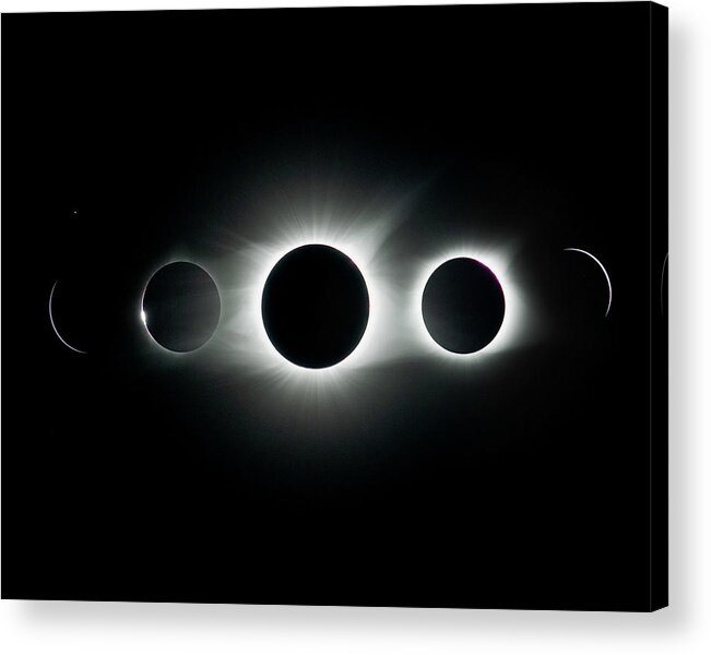 Solar Acrylic Print featuring the photograph Shortened Solar Eclipse 8x10 by Carol Erikson