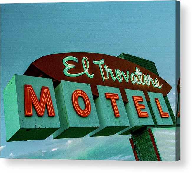 El Acrylic Print featuring the photograph El Travator Motel 2003 by Matthew Bamberg
