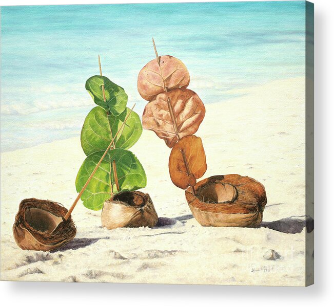 Sea Acrylic Print featuring the painting Grounded by Nicole Minnis