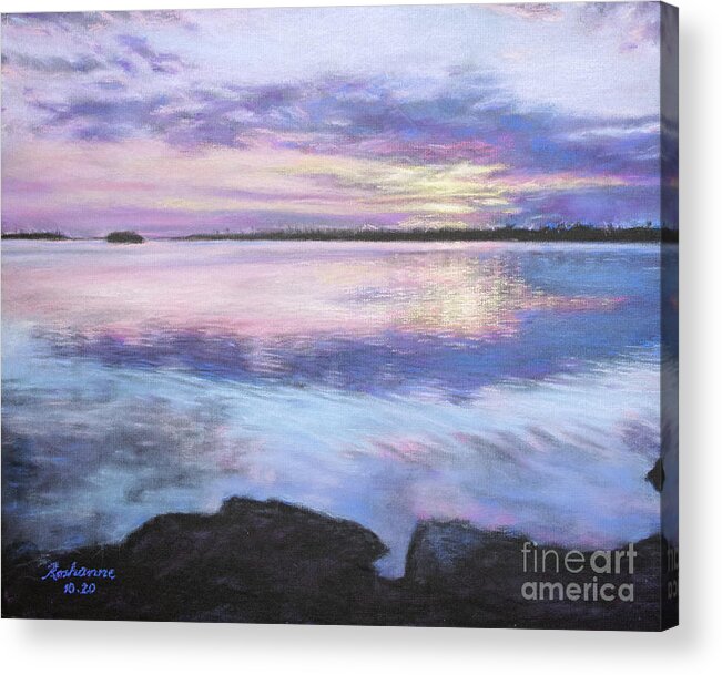 Roshanne Acrylic Print featuring the pastel Tranquility by Roshanne Minnis-Eyma
