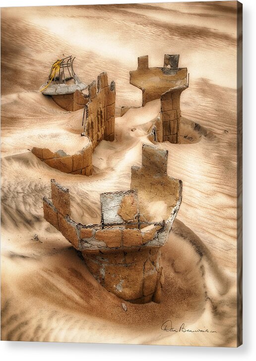 Abstract Acrylic Print featuring the photograph Sand Castle 4065 by Dan Beauvais