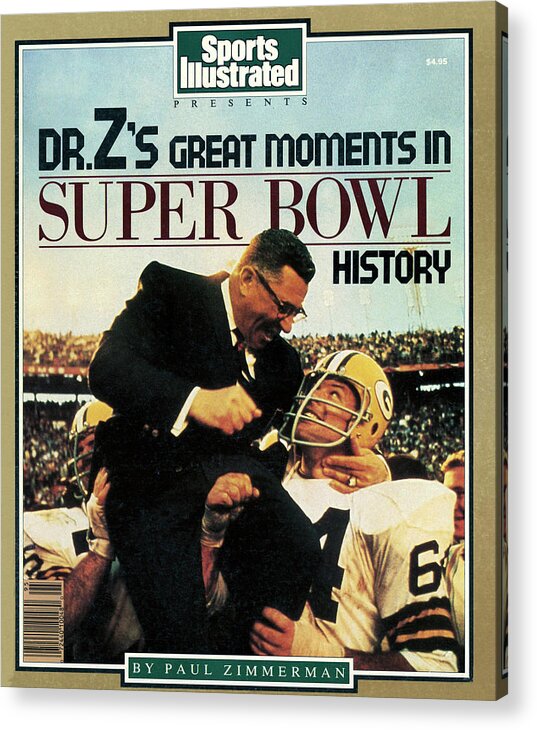 1980-1989 Acrylic Print featuring the photograph Dr. Zs Great Moments In Super Bowl History By Paul Zimmerman Sports Illustrated Cover by Sports Illustrated