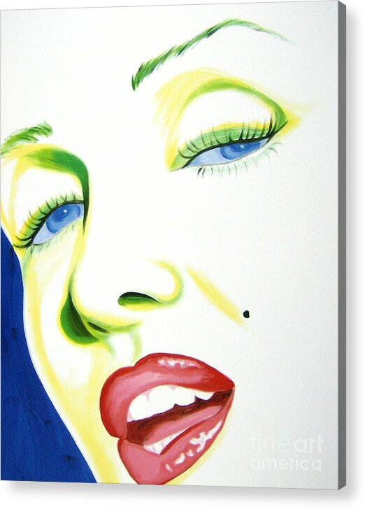 Holly Picano Acrylic Print featuring the painting Marilyn Monroe by Holly Picano