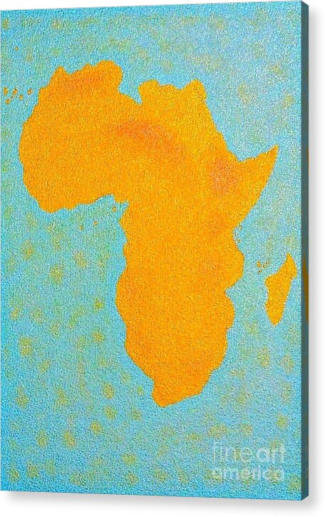 Neo-impressionism Acrylic Print featuring the painting Africa No Borders by Assumpta Tafari Tafrow Neo-Impressionist Works on Paper