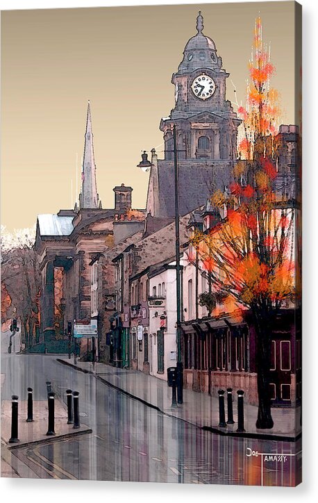Brock Street Acrylic Print featuring the digital art Brock Street Reflection 2 mini by Joe Tamassy