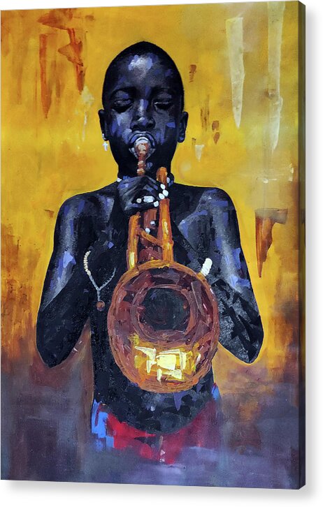 Jaz Acrylic Print featuring the painting Here I Am by Ronnie Moyo