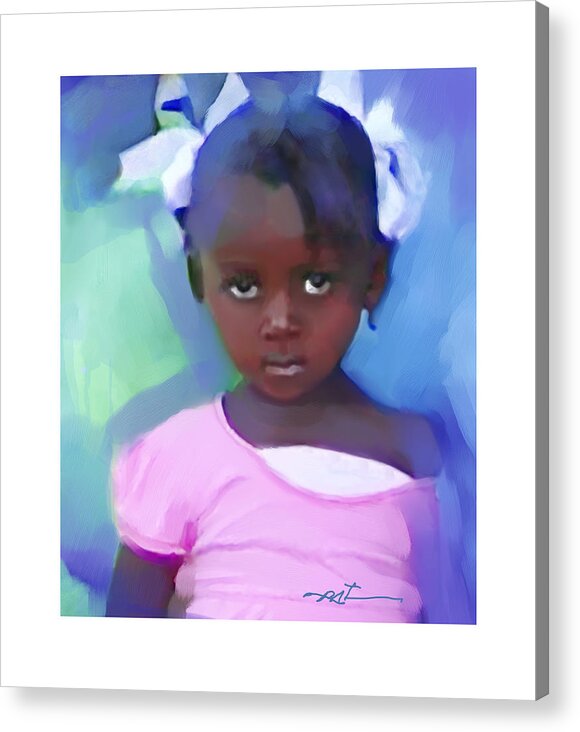 Haiti Acrylic Print featuring the painting Marie by Bob Salo