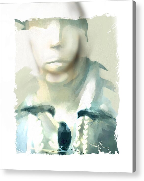 People Acrylic Print featuring the painting Victim Of The Heart by Bob Salo