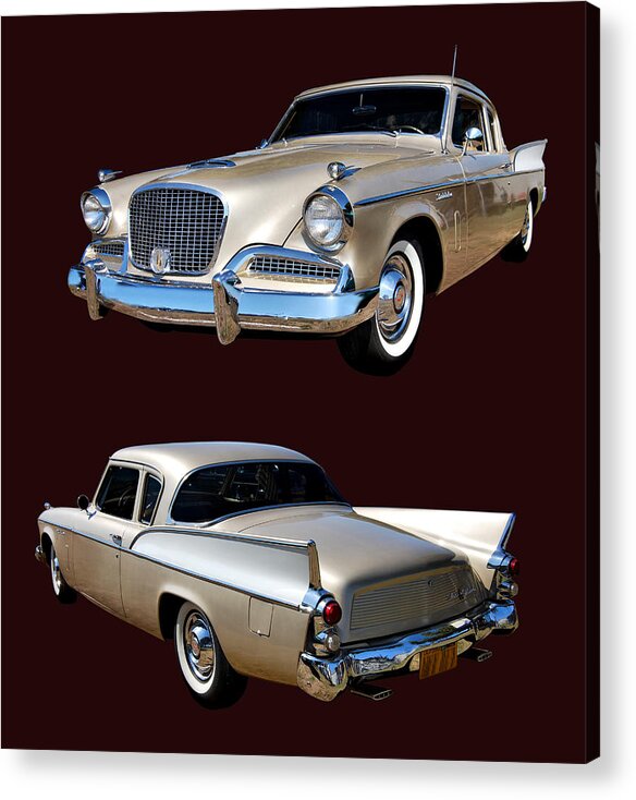 Studebaker Acrylic Print featuring the photograph Silverhawk by Bill Dutting