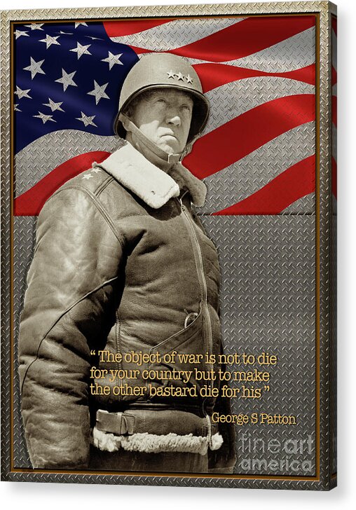 General George S Patton Acrylic Print featuring the photograph General George S Patton by Carlos Diaz