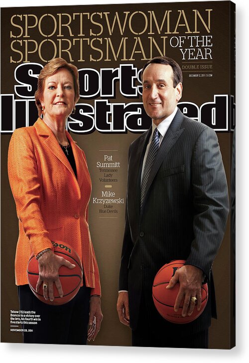 Mike Krzyzewski Acrylic Print featuring the photograph 2011 Sportspersons Of The Year Sports Illustrated Cover by Sports Illustrated