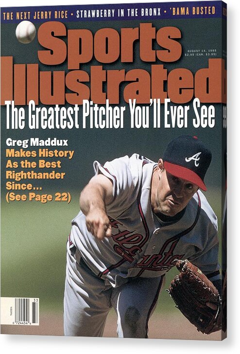 Candlestick Park Acrylic Print featuring the photograph Atlanta Braves Greg Maddux... Sports Illustrated Cover by Sports Illustrated