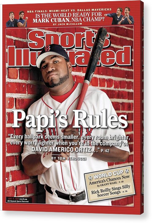 American League Baseball Acrylic Print featuring the photograph Boston Red Sox David Ortiz Sports Illustrated Cover by Sports Illustrated
