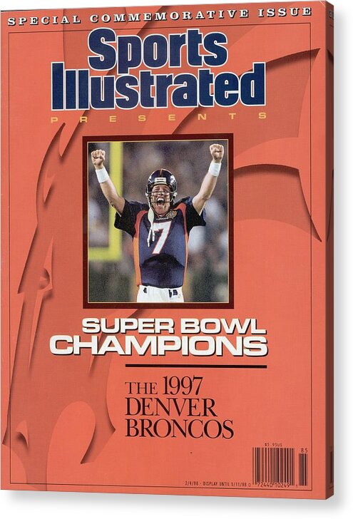 Sports Illustrated Acrylic Print featuring the photograph Denver Broncos Qb John Elway, Super Bowl Xxxii Sports Illustrated Cover by Sports Illustrated