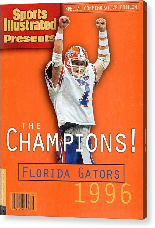 Magazine Cover Acrylic Print featuring the photograph Florida Qb Danny Wuerffel, 1997 Sugar Bowl Sports Illustrated Cover by Sports Illustrated