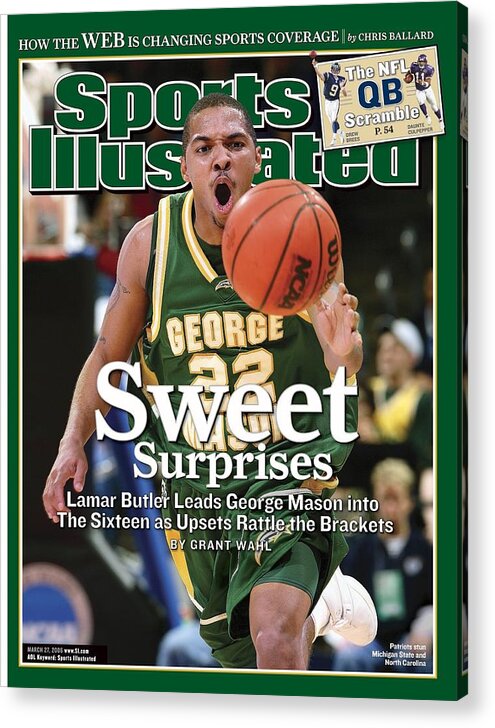 Michigan State University Acrylic Print featuring the photograph George Mason Lamar Butler, 2006 Ncaa Playoffs Sports Illustrated Cover by Sports Illustrated