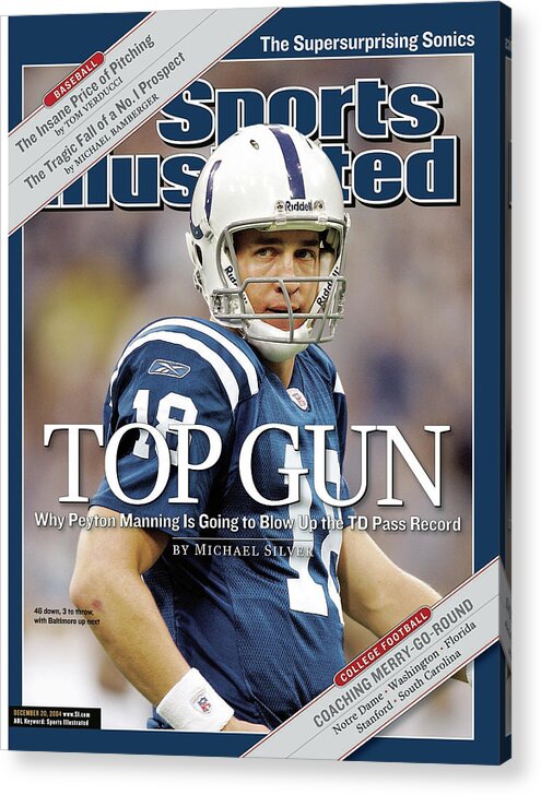 Magazine Cover Acrylic Print featuring the photograph Indianapolis Colts Qb Peyton Manning Sports Illustrated Cover by Sports Illustrated