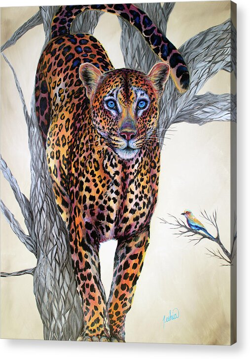 Spotted Acrylic Print featuring the painting Madoa by Teshia Art