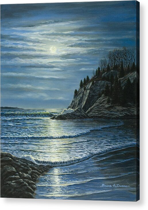 Ocean Acrylic Print featuring the painting Mesmerized by Bruce Dumas