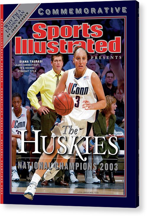 Looking Acrylic Print featuring the photograph University Of Connecticut Diana Taurasi, 2003 Ncaa Womens Sports Illustrated Cover by Sports Illustrated