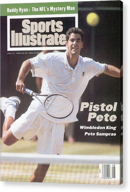 Tennis Acrylic Print featuring the photograph Usa Pete Sampras, 1994 Wimbledon Sports Illustrated Cover by Sports Illustrated