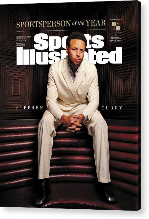 Photo Shoot Acrylic Print featuring the photograph Golden State Warriors Stephen Curry, 2022 SI Sportsperson of the Year by Sports Illustrated