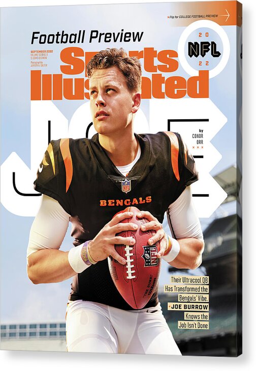 Published Acrylic Print featuring the photograph Joe Burrow 2022 NFL Football Preview Sports Illustrated Issue Cover by Sports Illustrated
