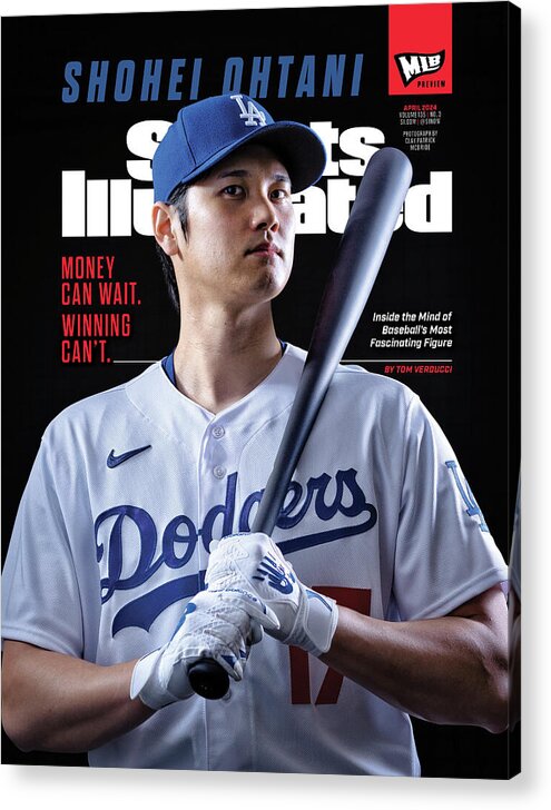  Acrylic Print featuring the photograph Los Angeles Dodgers Shohei Ohtani, 2024 MLB Season Preview Issue Cover by Sports Illustrated