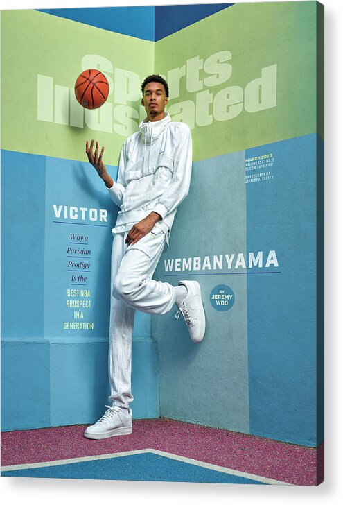 Victor Wembanyama Acrylic Print featuring the photograph Metropolitans 92 Victor Wembanyama, March 2023 Sports Illustrated Issue Cover by Sports Illustrated