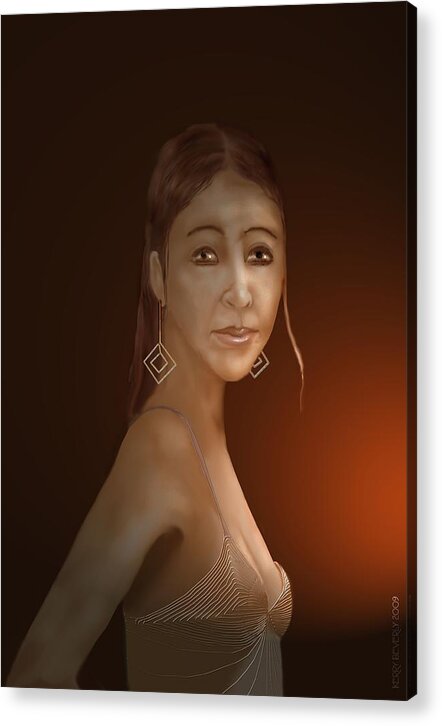 Woman Acrylic Print featuring the digital art Woman 10 by Kerry Beverly