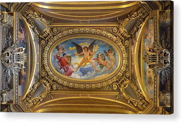 Ceiling Painting By Paul Baudry In The Grand Foyer Of The Paris