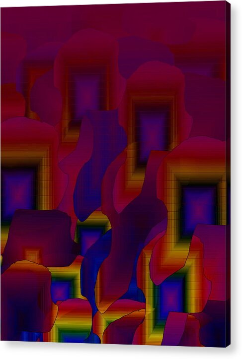 Abstract Acrylic Print featuring the digital art Fantastic Fade by Gayle Price Thomas
