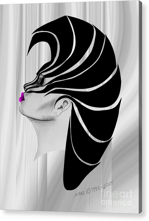 Nanasart Acrylic Print featuring the digital art Zebra Punk by Marianne NANA Betts