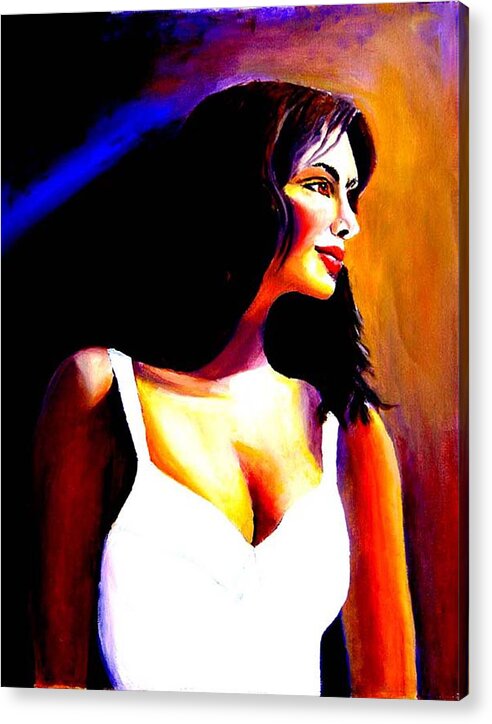 Portrait Of A Beautiful Woman Acrylic Print featuring the print Fatima by George Markiewicz