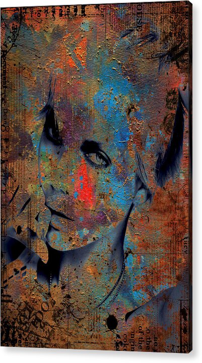 Woman Acrylic Print featuring the digital art Post Card Patty by Greg Sharpe