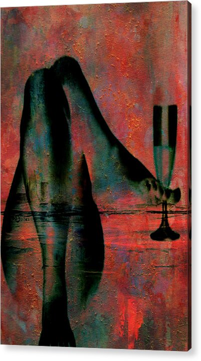 Wine Acrylic Print featuring the digital art Tipsy Turvey by Greg Sharpe
